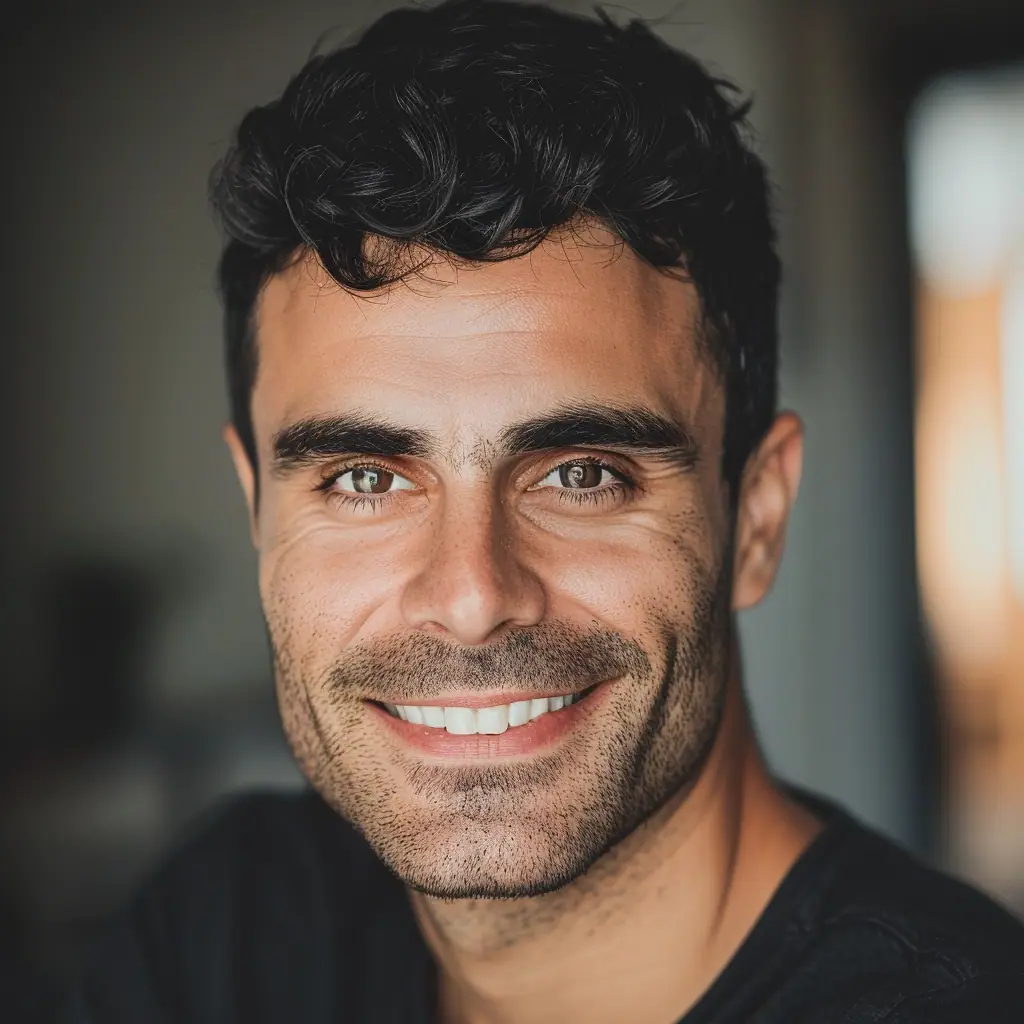 Portrait of Carlos R. from Madrid reviewing the fast activation and VOD quality of FluxPlay.TV