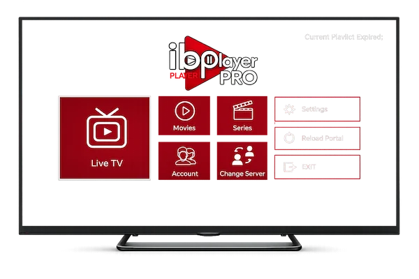 IBO Player Pro app interface on Smart TV showing how to set up IPTV on Smart TV using IBO Player Pro in 2026